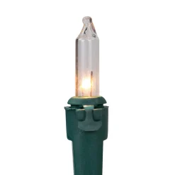 Set of 50 Red and Clear Mini Christmas Lights, 2.5