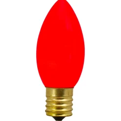 Set of 4 Red C9 Opaque Christmas Replacement Bulbs - 3"