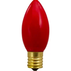 Set of 4 Red C9 Opaque Christmas Replacement Bulbs - 3"