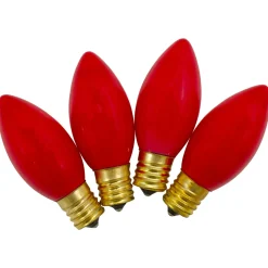 Set of 4 Red C9 Opaque Christmas Replacement Bulbs - 3