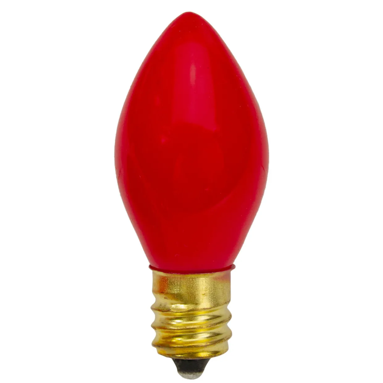 Set of 4 Red Opaque C7 Christmas Replacement Bulbs - 2"