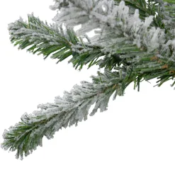 Set of 3 Slim Flocked Alpine Artificial Christmas Trees 6' - Unlit