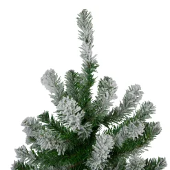 Set of 3 Slim Flocked Alpine Artificial Christmas Trees 6' - Unlit