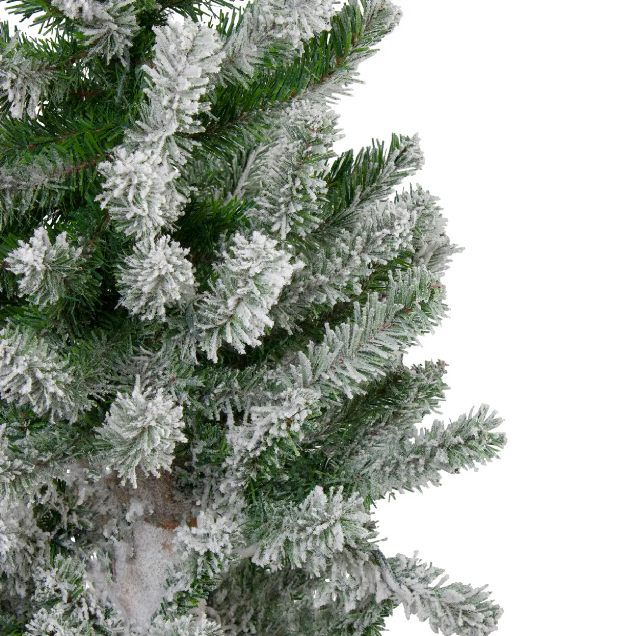 Set of 3 Slim Flocked Alpine Artificial Christmas Trees 6' - Unlit