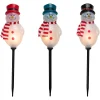 Set of 3 Snowmen Christmas Pathway Markers 16"