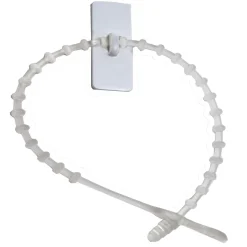 Set of 12 Sticky Reusable Ties with Clip Hooks 2