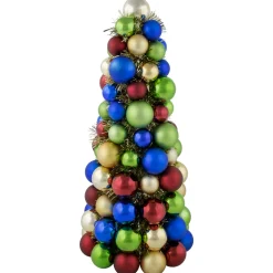 Shatterproof Ball Christmas Tree with Tinsel - 15.75" - Multicolor