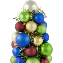 Shatterproof Ball Christmas Tree with Tinsel - 15.75