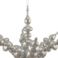 Shatterproof 3D Sunburst Snowflake Commercial Christmas Ornament - 24" - Silver