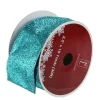 Shimmering Teal Solid Wired Christmas Craft Ribbon 2.5" x 10 Yards