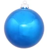 Shiny Blue Drilled Shatterproof Christmas Ball Ornament 2.75" (70mm)