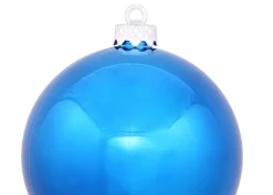 Shiny Blue Drilled Shatterproof Christmas Ball Ornament 2.75" (70mm)