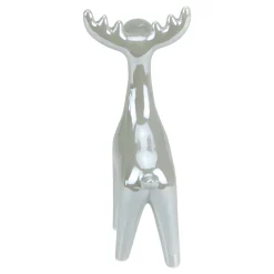 Shiny Ceramic Reindeer Christmas Figure - 7