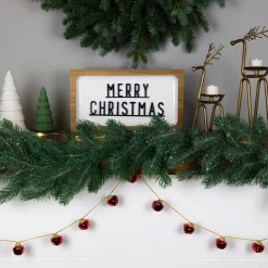 Shiny Christmas Jingle Bells Metal Garland - 7.5' - Red