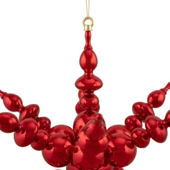 Shiny 3D Sunburst Snowflake Commercial Christmas Ornament - 24