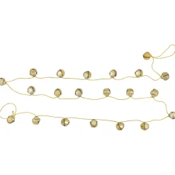 Shiny Metal Christmas Jingle Bells Garland - 7.5' - Gold