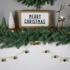 Shiny Metal Christmas Jingle Bells Garland - 7.5' - Gold