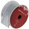 Shiny Silver Diagonal Striped Wired Christmas Craft Ribbon 2.5" x 10 Yards
