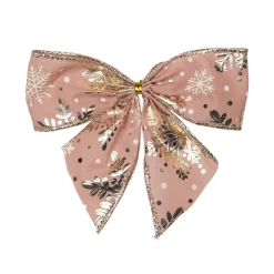 Shiny Snowflakes Christmas Bow Decorations - 5.5