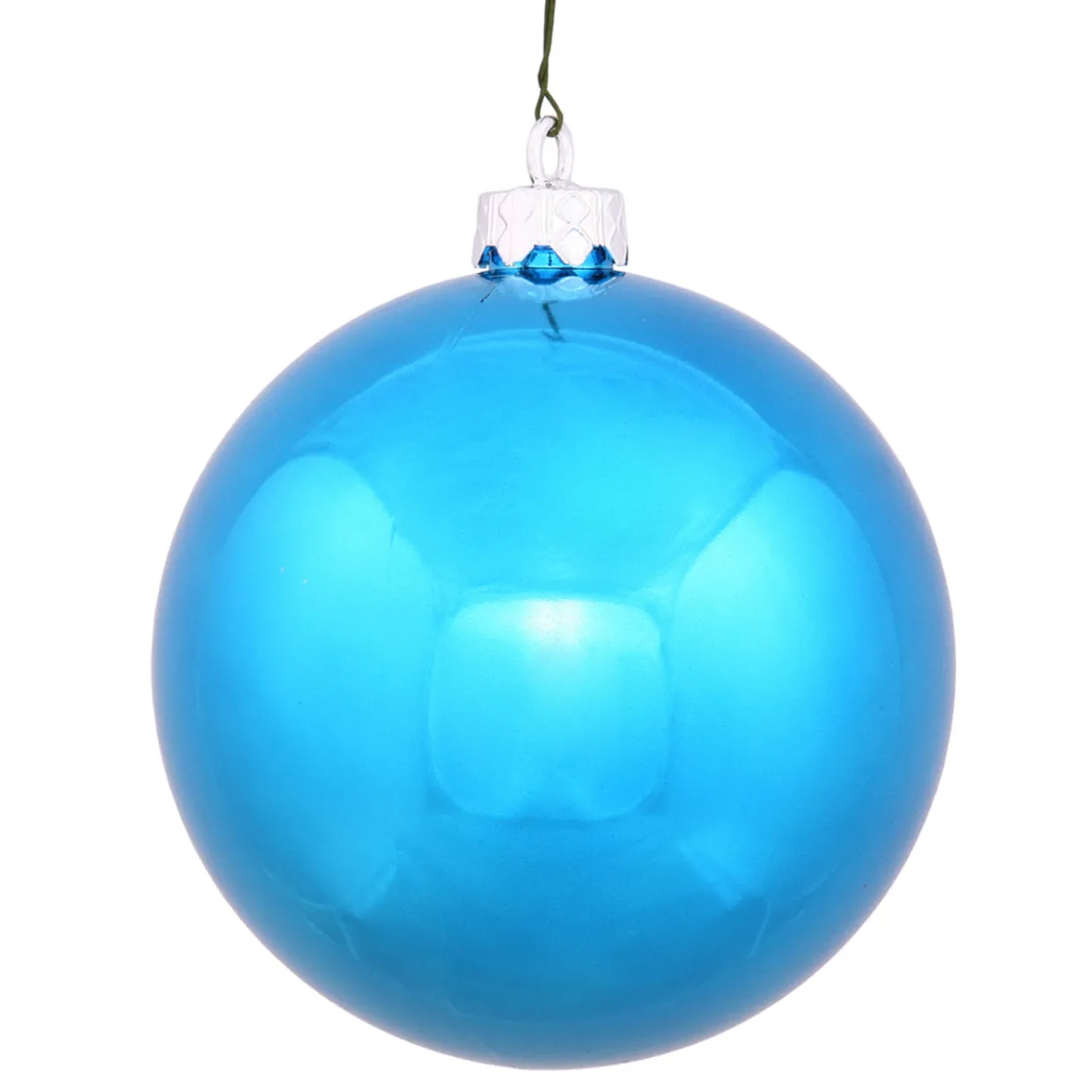 Shiny Turquoise Blue Shatterproof Christmas Ball Ornament 2.75" (70mm) - Pack of 12
