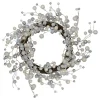 Silver and White Ball Ornaments Christmas Wreath, 20-Inch, Unlit