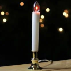 Single Flicker Flame Christmas Candle Lamp - 8.75"