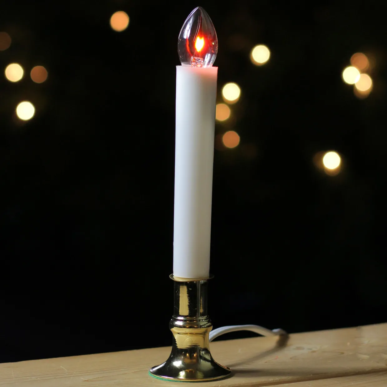 Single Flicker Flame Christmas Candle Lamp - 8.75"