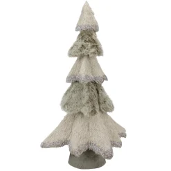 Sisal and Faux Fur Christmas Tree with Glitter - 20