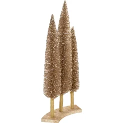 Sisal Christmas Trees Decor - 25" - Rose Gold - Set of 3
