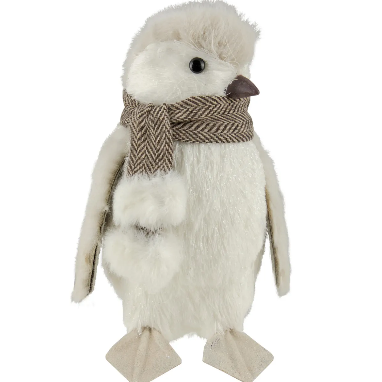Sisal Penguin with Scarf Christmas Figure - 8"