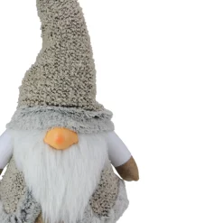 Sitting Plush Faux Fur Gnome Christmas Figure - 17