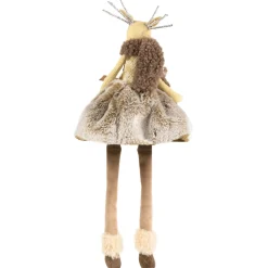 Sitting Reindeer Girl with Dangling Legs Christmas Figure - 18