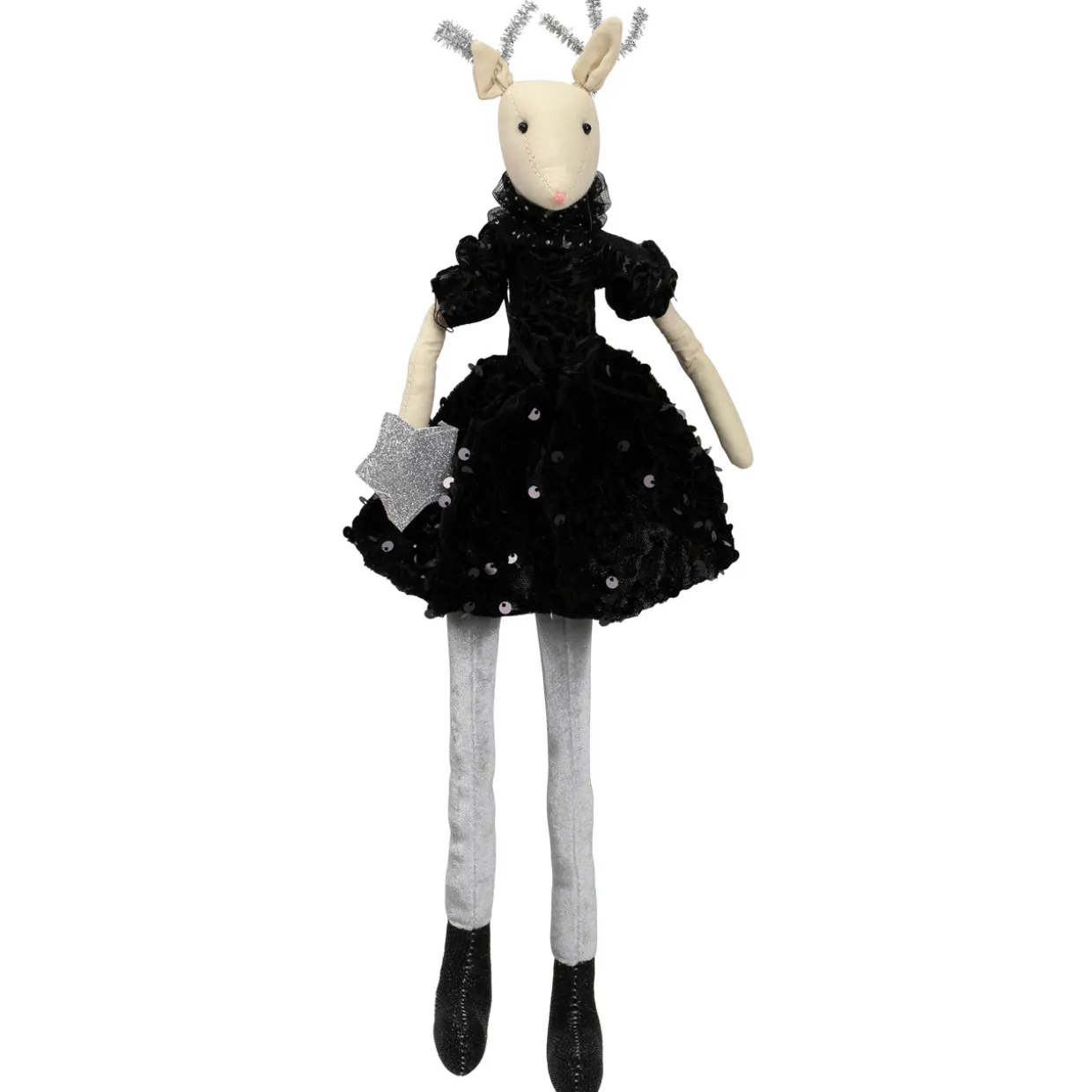 Sitting Reindeer with Dangling Legs Christmas Figure - 18"