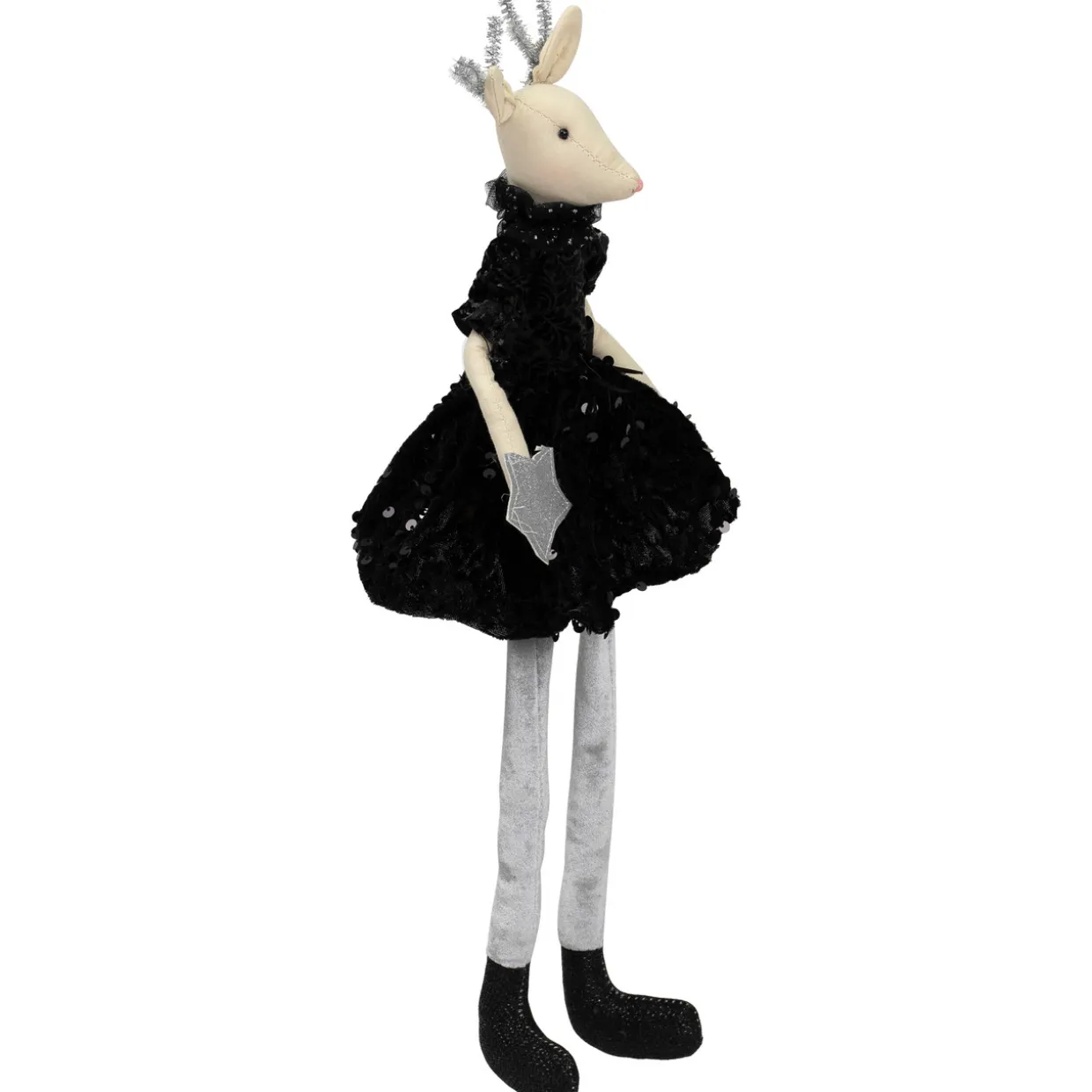 Sitting Reindeer with Dangling Legs Christmas Figure - 18"