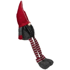Sitting Striped Gnome Christmas Figure - 22