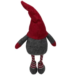 Sitting Striped Gnome Christmas Figure - 22