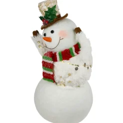 Smiling and Waving Snowman Christmas Figurine - 11.25