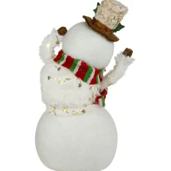 Smiling and Waving Snowman Christmas Figurine - 11.25