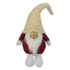 Smiling Chubby Plush Gnome with Textured Hat Christmas Figure - 15"