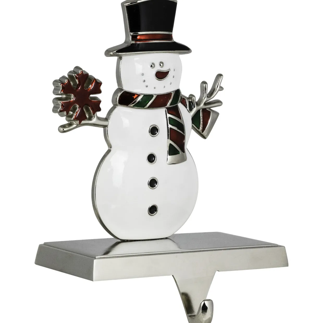 Smiling Snowman Christmas Stocking Holder - 6"