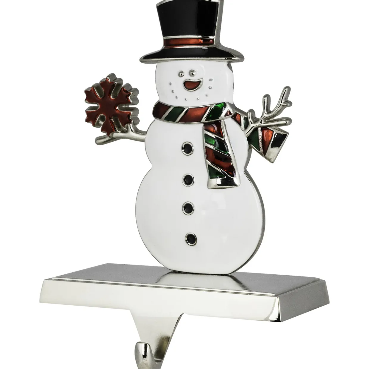 Smiling Snowman Christmas Stocking Holder - 6"
