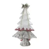 Snow Cap and Sweater Christmas Tree with Pine Decoration - 22" - White and Red