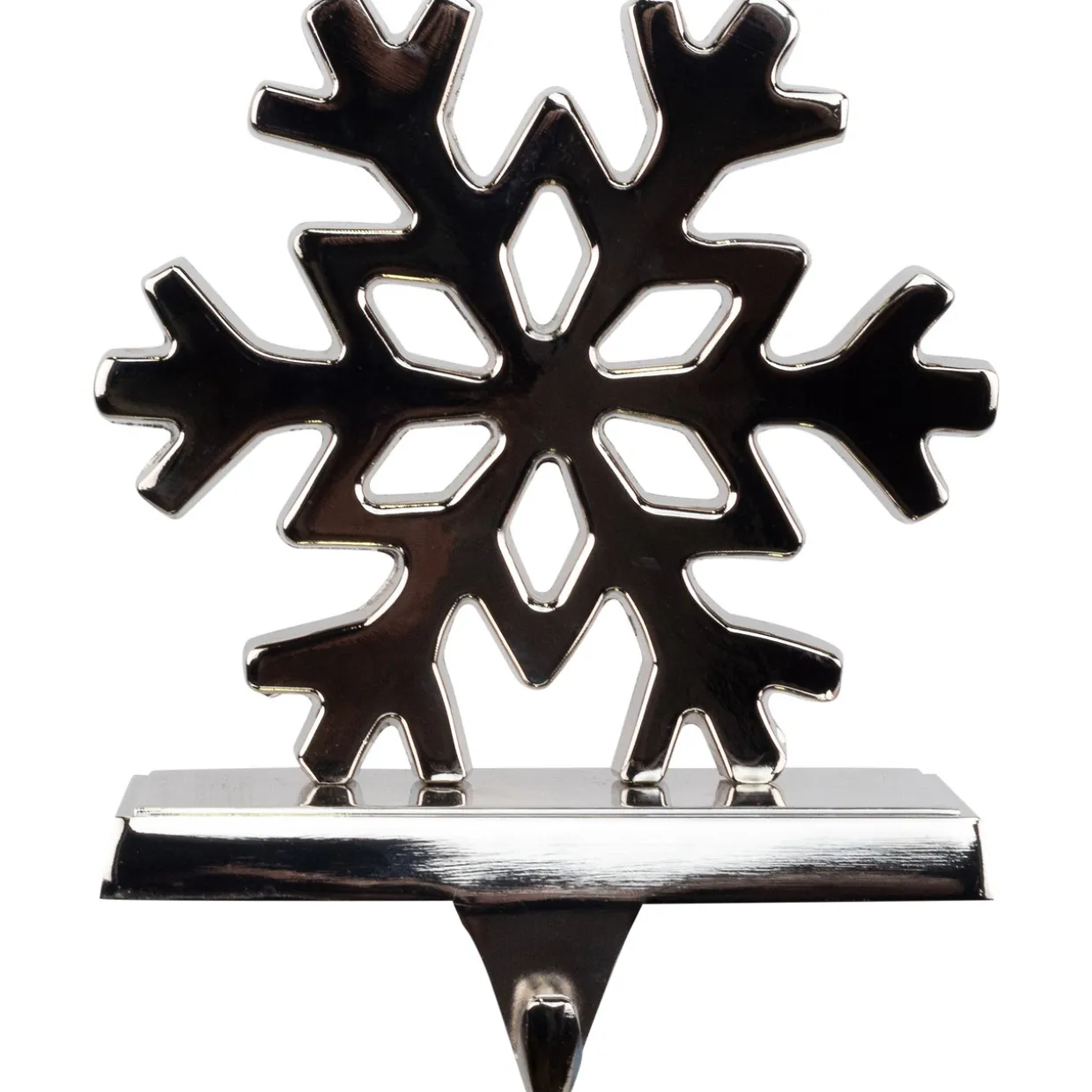 Snowflake Metal Christmas Stocking Holder - 5"