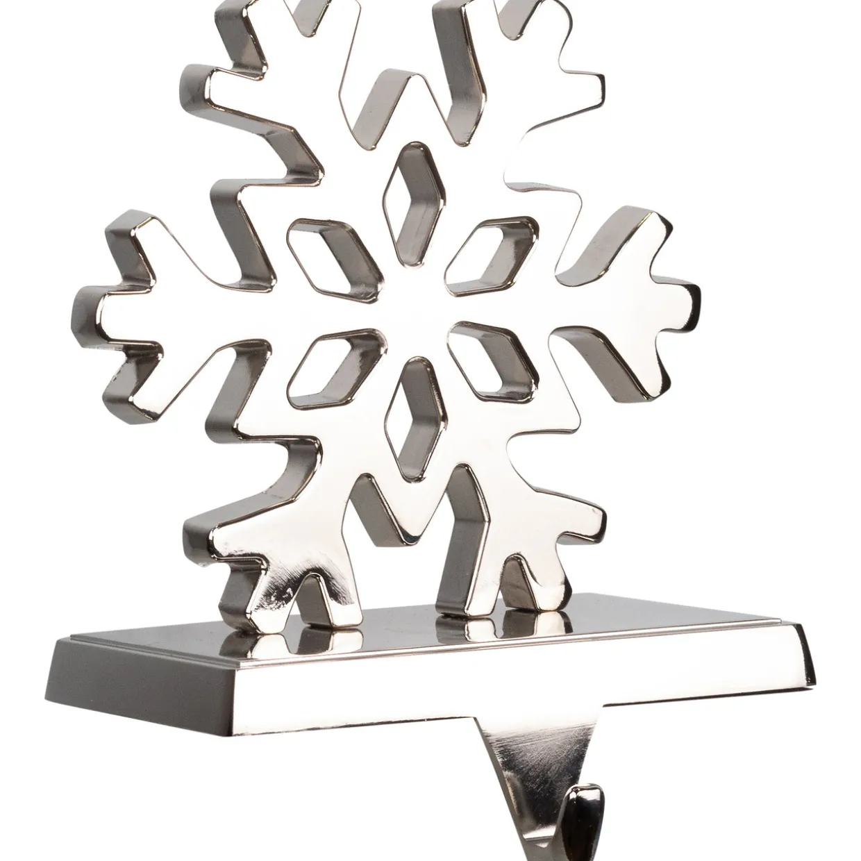 Snowflake Metal Christmas Stocking Holder - 5"