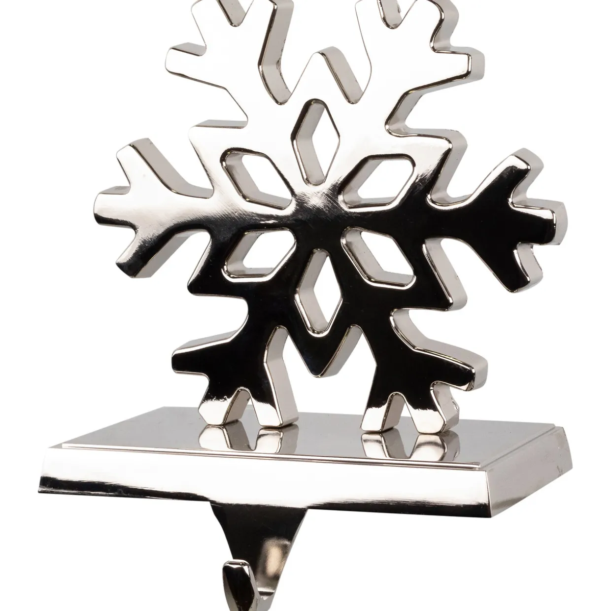 Snowflake Metal Christmas Stocking Holder - 5"