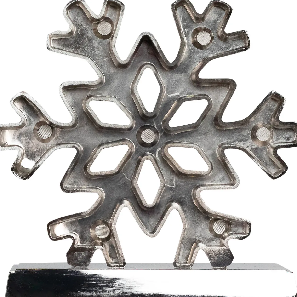 Snowflake Metal Christmas Stocking Holder - 5"