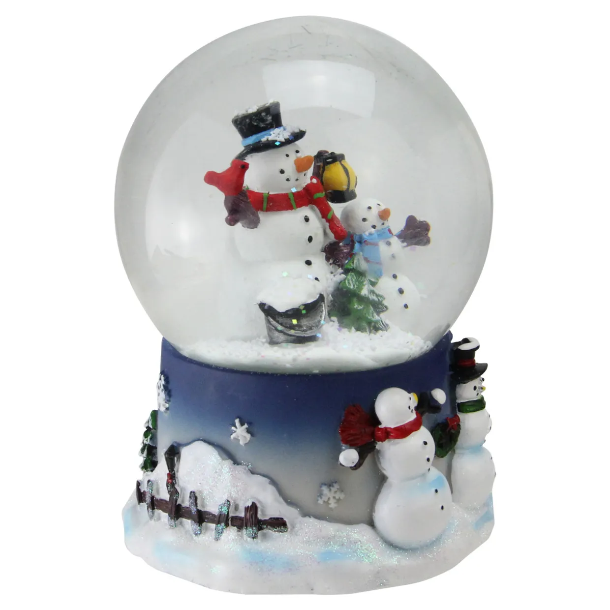 Snowman Family Musical Christmas Snow Globe - 7"