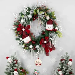 Snowmen and Icicles Pine Artificial Christmas Wreath - 40" - Unlit