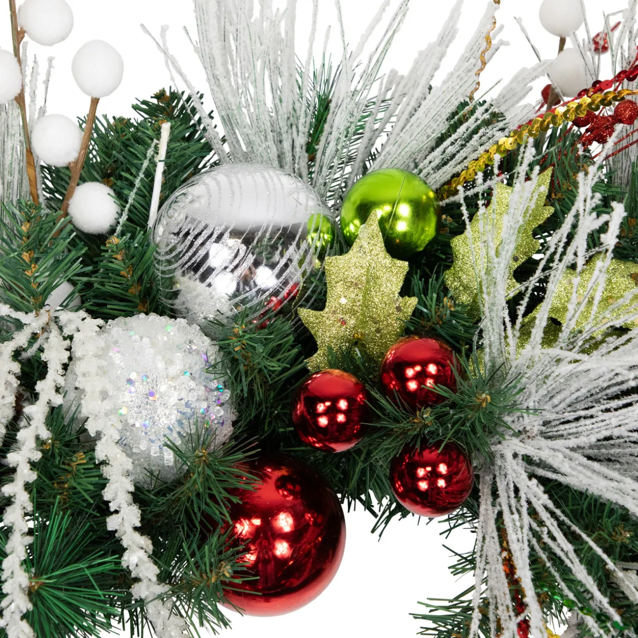 Snowmen and Icicles Pine Artificial Christmas Wreath - 40" - Unlit