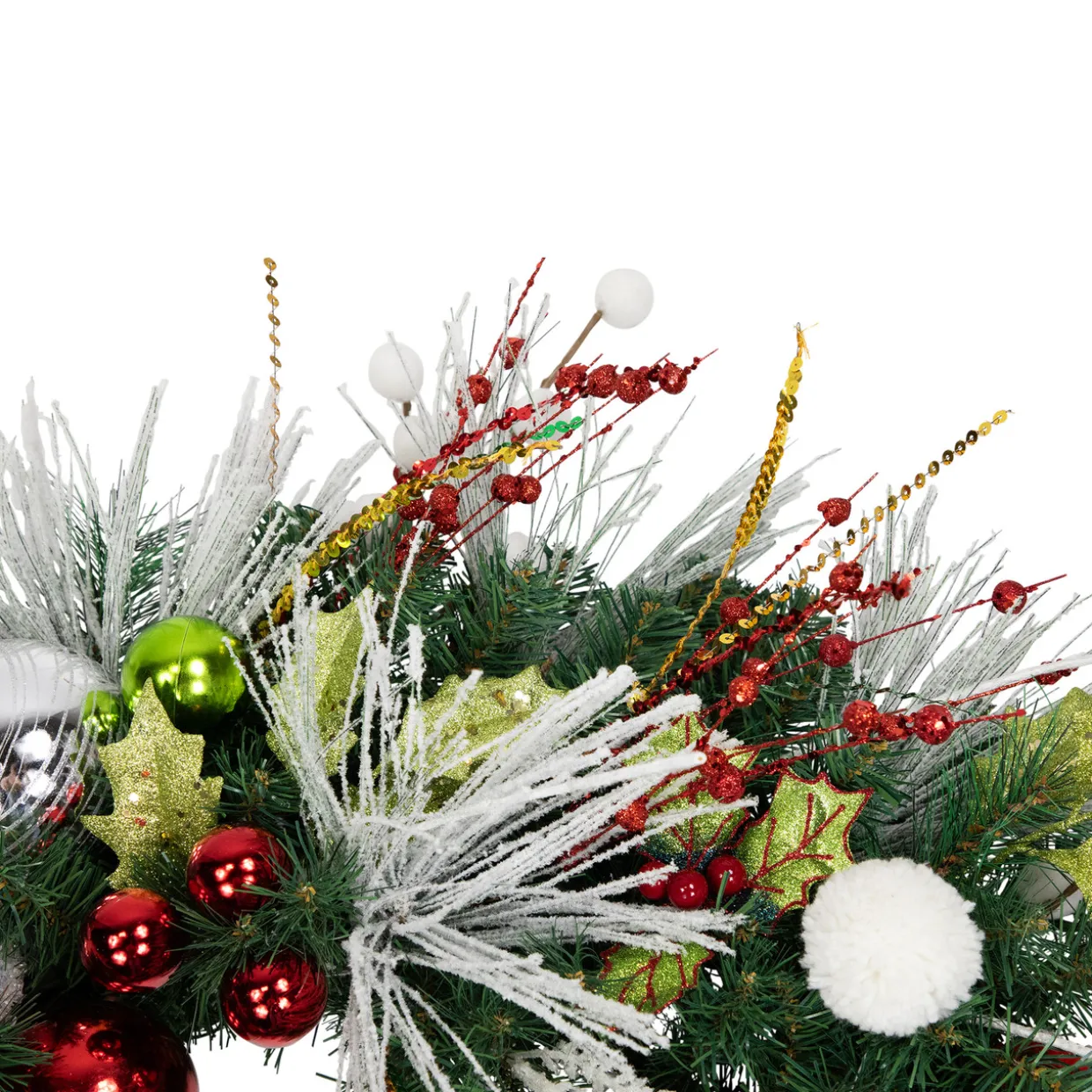 Snowmen and Icicles Pine Artificial Christmas Wreath - 40" - Unlit